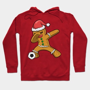 Soccer Dabbing Gingerbread Man Christmas Hoodie